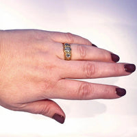 Art Nouveau 3 Stone Diamond Ring